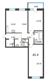Квартира 81,4 м², 2-комнатная - изображение 1