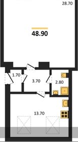 Квартира 48 м², 1-комнатная - изображение 3