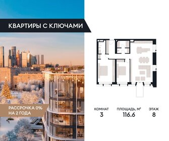 Квартира 116,6 м², 3-комнатная - изображение 1