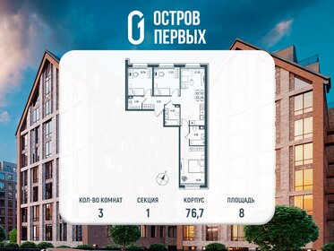 Квартира 76,7 м², 3-комнатная - изображение 1