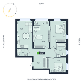 Квартира 97,4 м², 4-комнатная - изображение 1