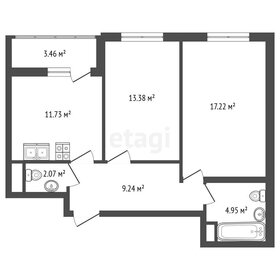 Квартира 58,6 м², 2-комнатная - изображение 1