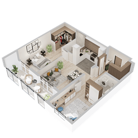 Квартира 72,6 м², 2-комнатная - изображение 1