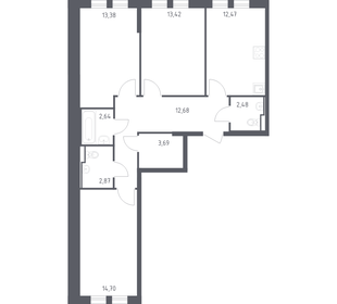 Квартира 78,3 м², 3-комнатная - изображение 1