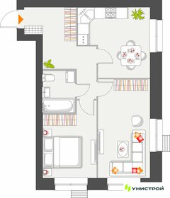 Квартира 53,2 м², 2-комнатная - изображение 1