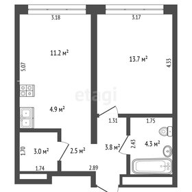 Квартира 44 м², 1-комнатная - изображение 1