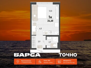 Квартира 24,6 м², студия - изображение 1