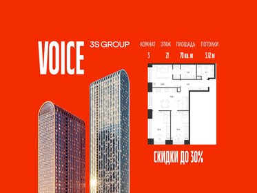 Квартира 70 м², 3-комнатная - изображение 1