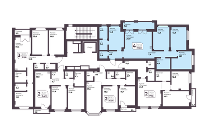 Квартира 107,2 м², 4-комнатная - изображение 4