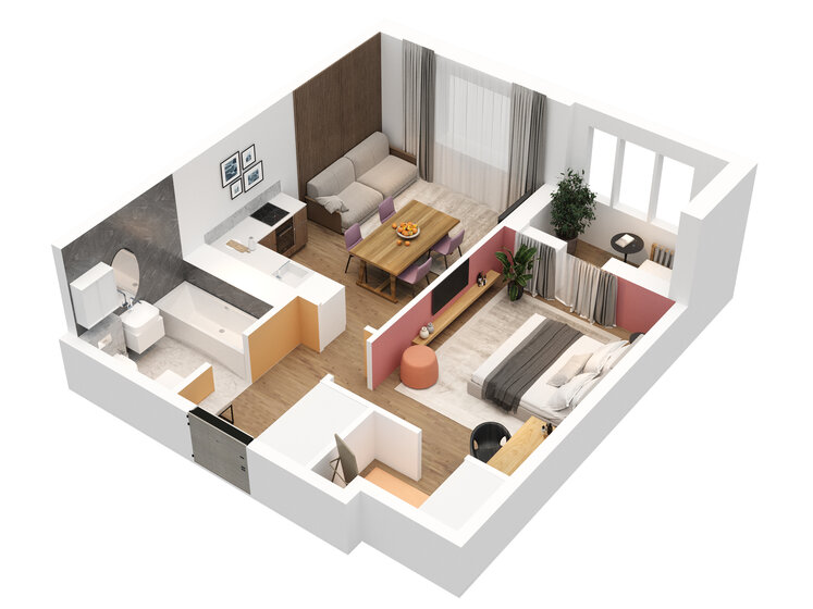 45,6 м², 1-комнатная квартира 9 940 500 ₽ - изображение 31