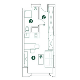 Квартира 26,4 м², студия - изображение 2