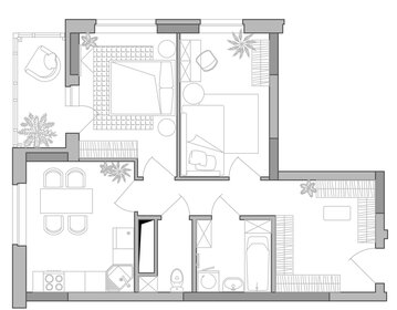 Квартира 53,9 м², 2-комнатная - изображение 2