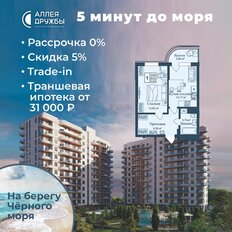 Квартира 43,8 м², 1-комнатные - изображение 3