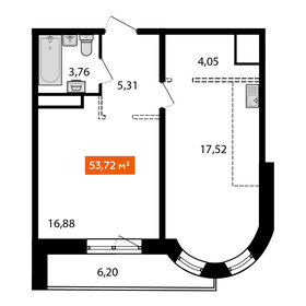 Квартира 49,4 м², 1-комнатная - изображение 1