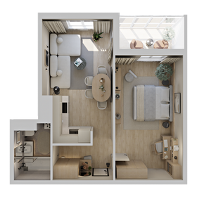 Квартира 48,3 м², 1-комнатная - изображение 2