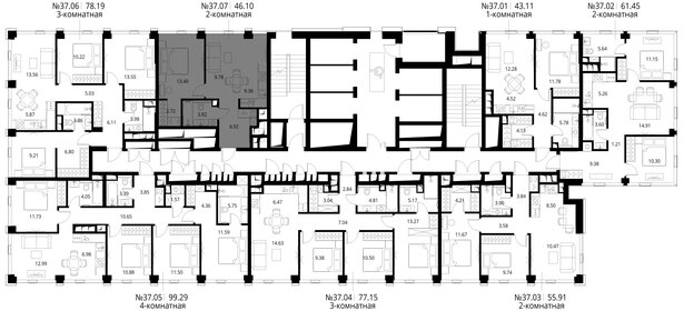 Квартира 46,1 м², 1-комнатная - изображение 3