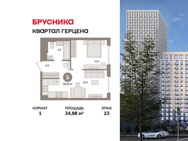 Квартира 34,9 м², 1-комнатная - изображение 1