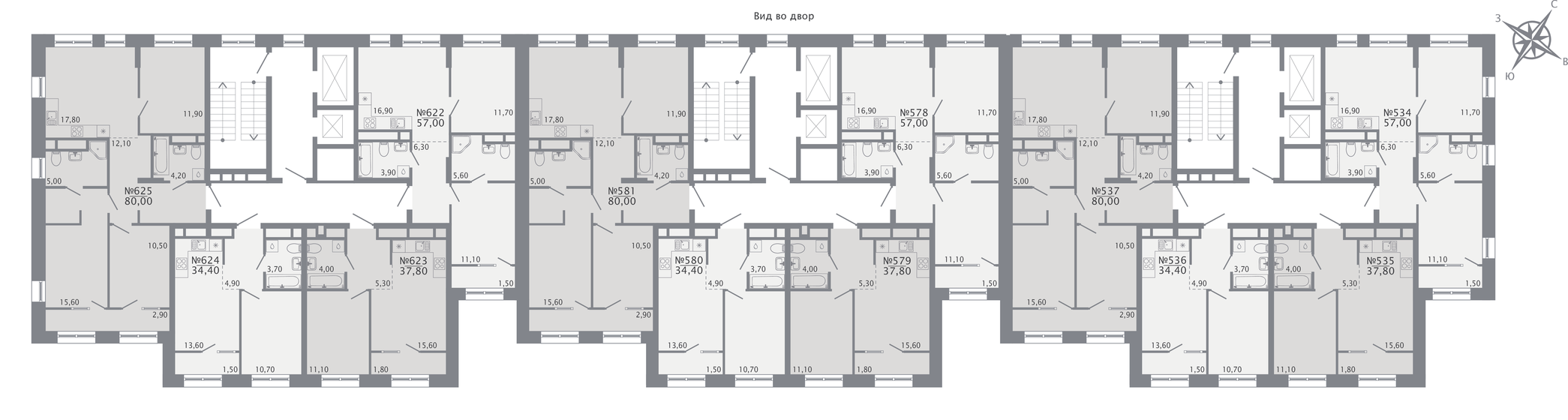66,5 м², 3-комнатная квартира 15 759 176 ₽ - изображение 35