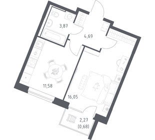 Квартира 36,9 м², 1-комнатная - изображение 1