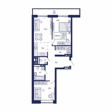Квартира 67,1 м², 3-комнатная - изображение 3