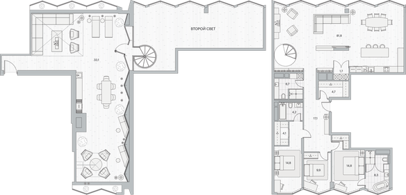 Квартира 200 м², 3-комнатная - изображение 1
