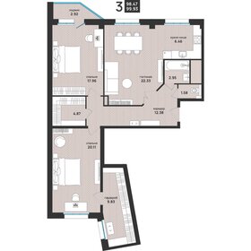 Квартира 99,9 м², студия - изображение 1