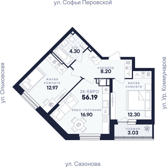 42 м², 1-комнатная квартира 12 450 000 ₽ - изображение 83