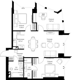 Квартира 84,1 м², 3-комнатная - изображение 2