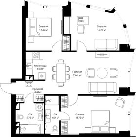Квартира 91 м², 3-комнатная - изображение 2