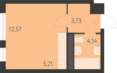 Квартира 25,8 м², студия - изображение 1