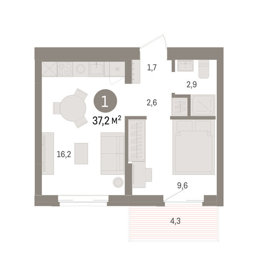 47,3 м², 2-комнатная квартира 5 500 000 ₽ - изображение 104
