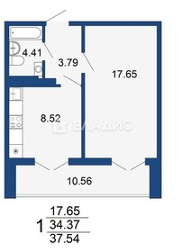 Квартира 37,4 м², 1-комнатная - изображение 1