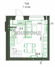 Квартира 48,3 м², студия - изображение 4