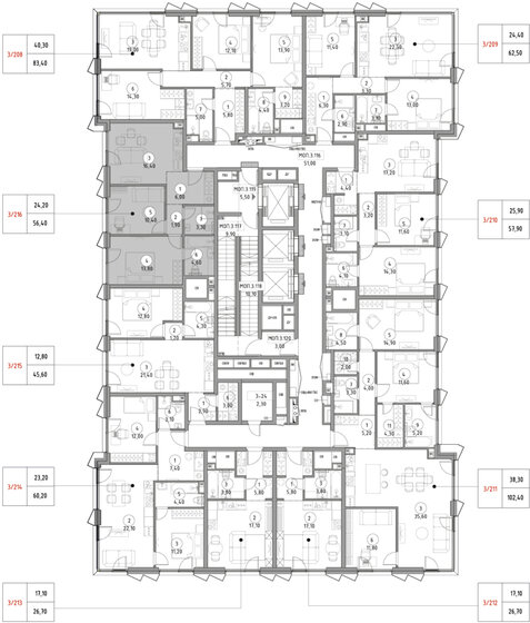 77 м², 3-комнатная квартира 70 000 000 ₽ - изображение 124