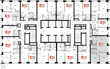 Квартира 71,7 м², 3-комнатная - изображение 3