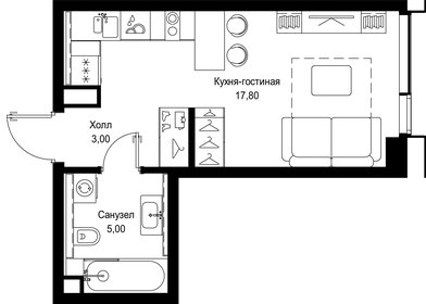 Квартира 25,8 м², студия - изображение 2