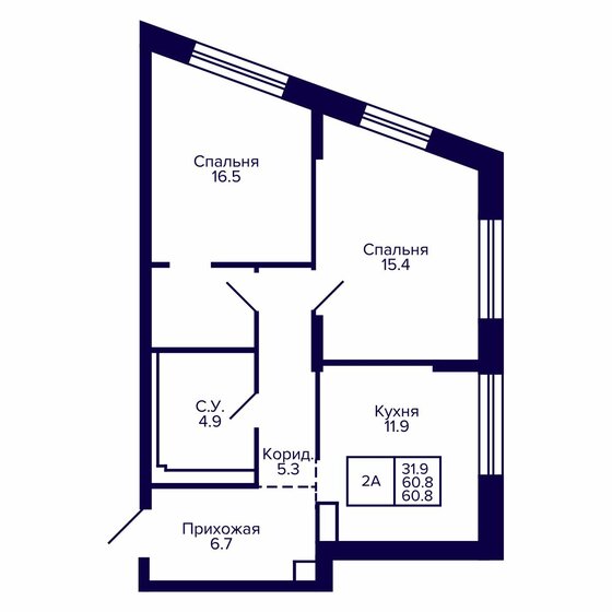 44,3 м², 2-комнатная квартира 15 722 070 ₽ - изображение 29