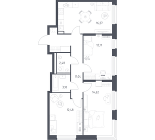 Квартира 72,1 м², 3-комнатная - изображение 1