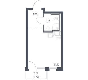 Квартира 21,9 м², студия - изображение 1