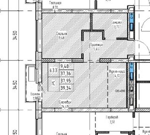 Квартира 39,9 м², 1-комнатная - изображение 1