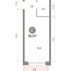 Квартира 29,3 м², студия - изображение 2