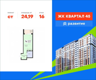 Квартира 24,2 м², студия - изображение 1