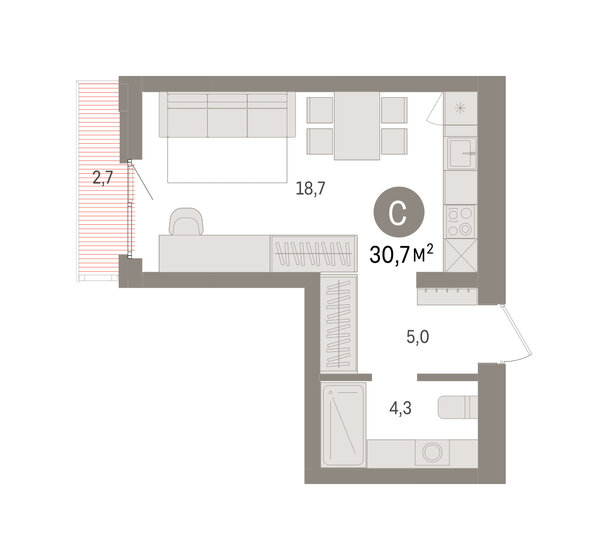 39 м², 2-комнатная квартира 7 980 000 ₽ - изображение 57