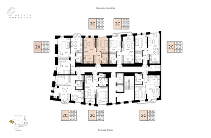 Квартира 43,8 м², 2-комнатная - изображение 2
