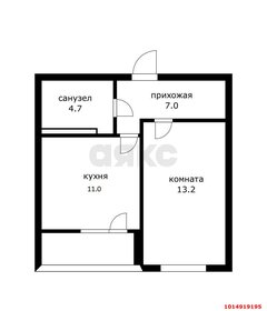 Квартира 33,8 м², 1-комнатная - изображение 1