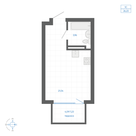 Квартира 26,2 м², студия - изображение 1