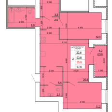 Квартира 65,6 м², 2-комнатная - изображение 4