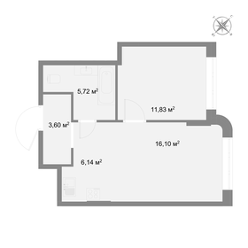 Квартира 43,3 м², 1-комнатная - изображение 2