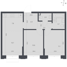 Квартира 53,5 м², 3-комнатная - изображение 2