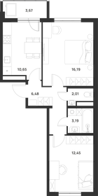Квартира 52,8 м², 2-комнатная - изображение 1